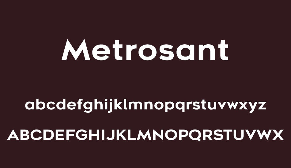 Metrosant font