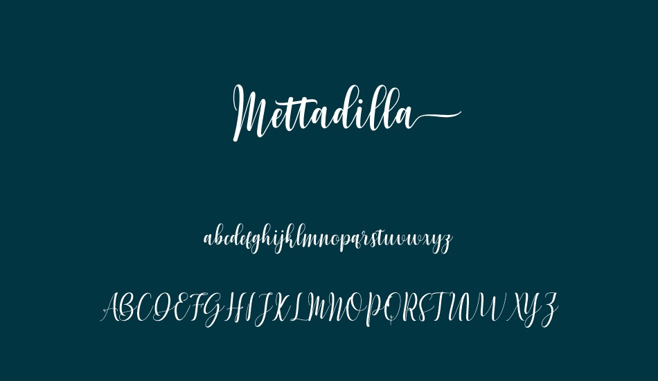 Mettadilla font