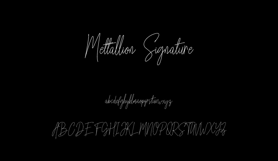 Mettallion Signature font