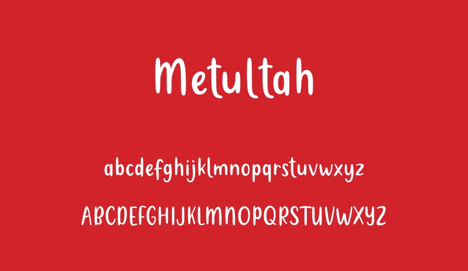 Metultah font