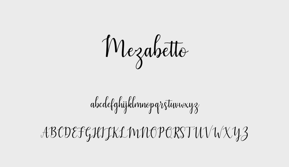 Mezabetto font