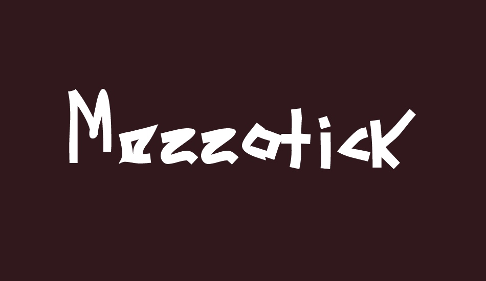 Mezzotick font big