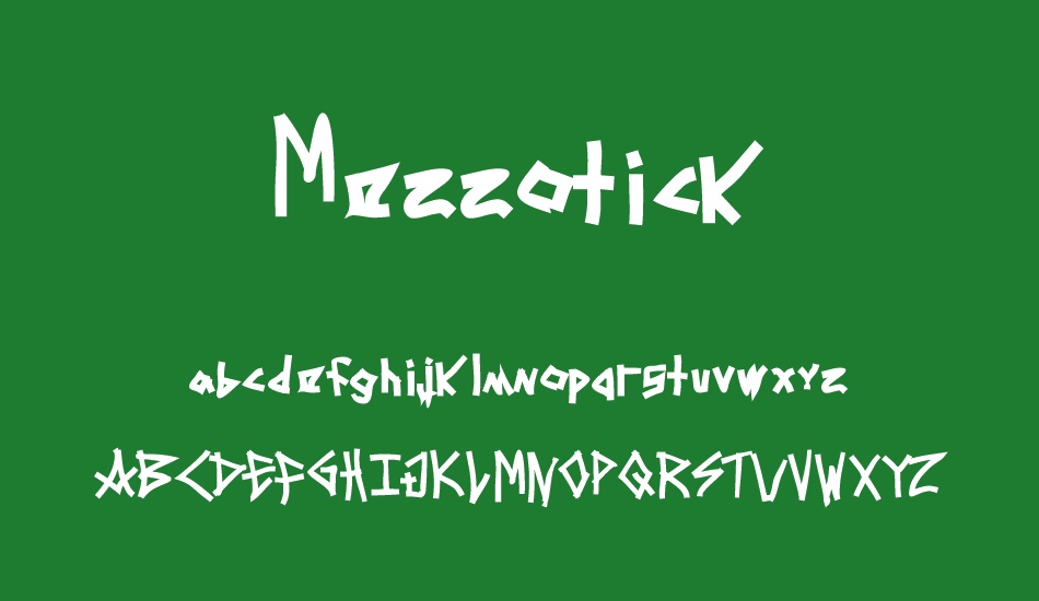 Mezzotick font