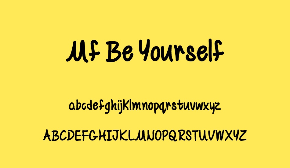 Mf Be Yourself font