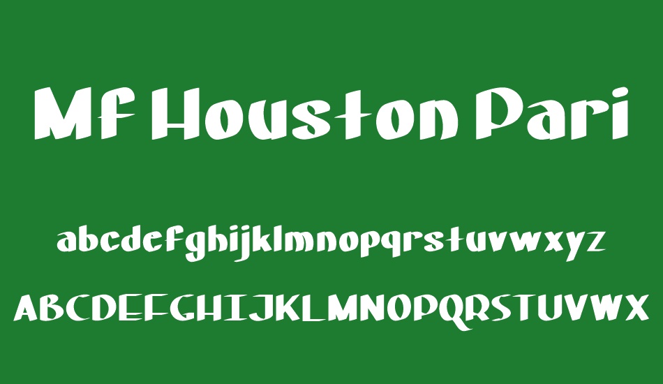 Mf Houston Paris Budapest font