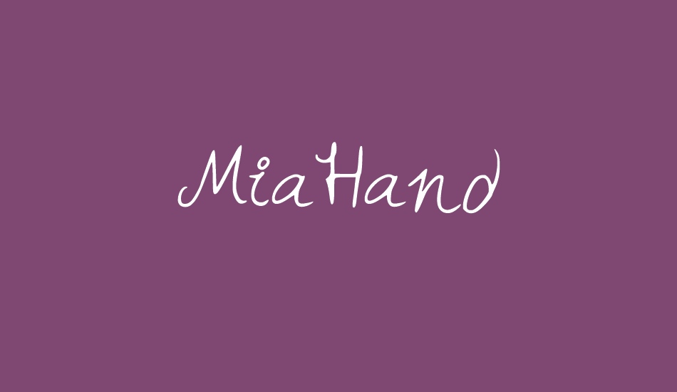 MiaHand font big