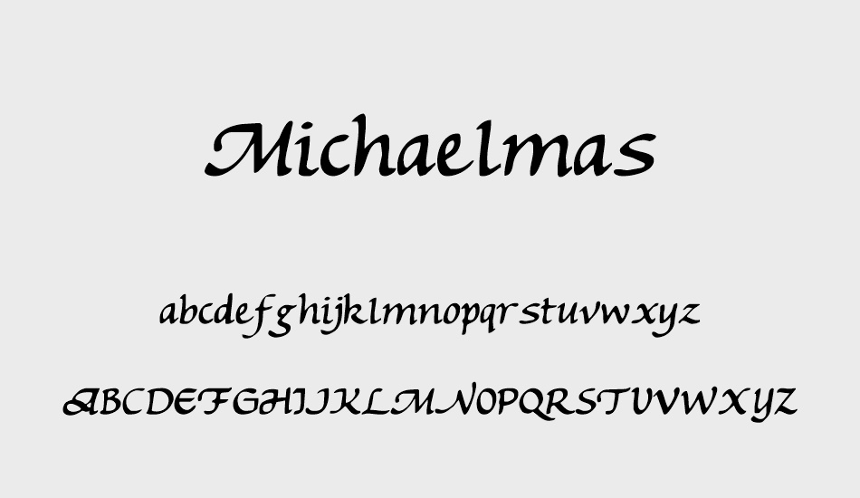 Michaelmas font