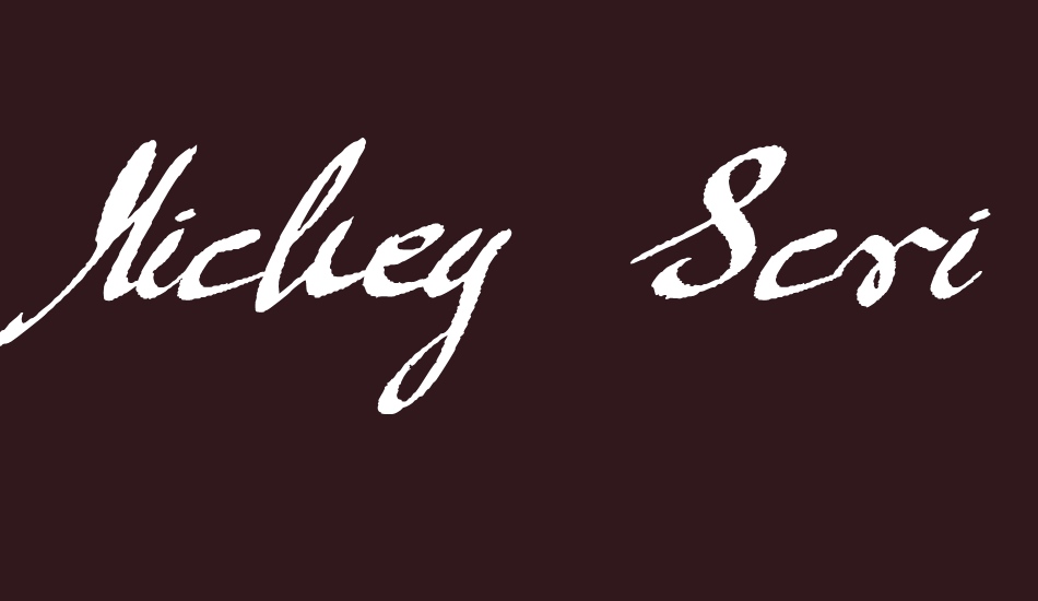 Mickey Script 1.20 font big