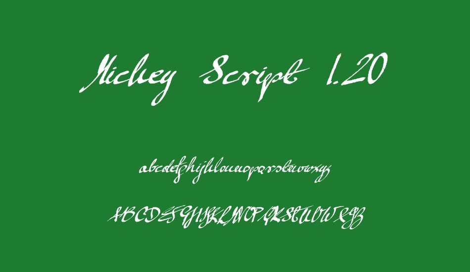 Mickey Script 1.20 font