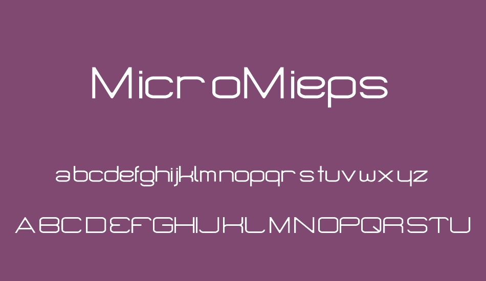 MicroMieps font