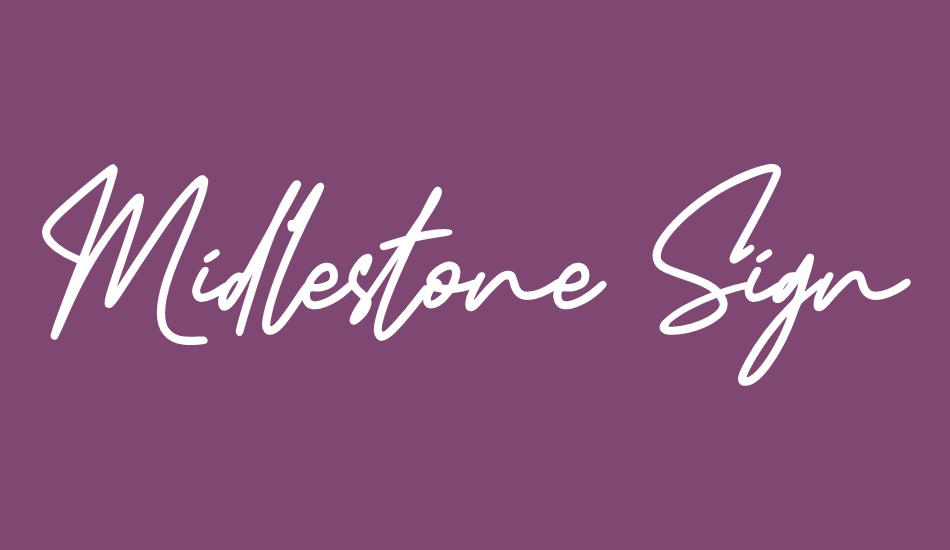 Midlestone Signature font big