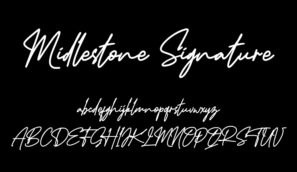 Midlestone Signature font