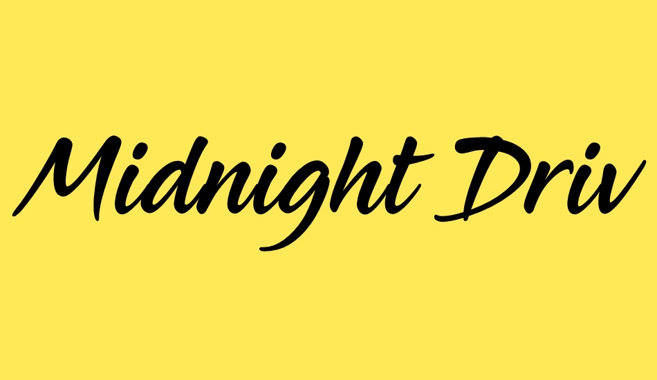 Midnight Drive font big