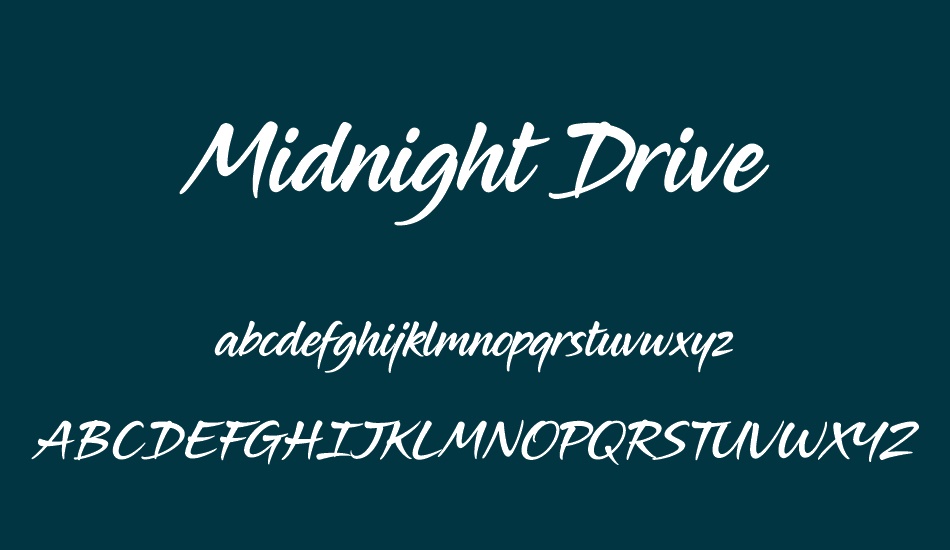 Midnight Drive font