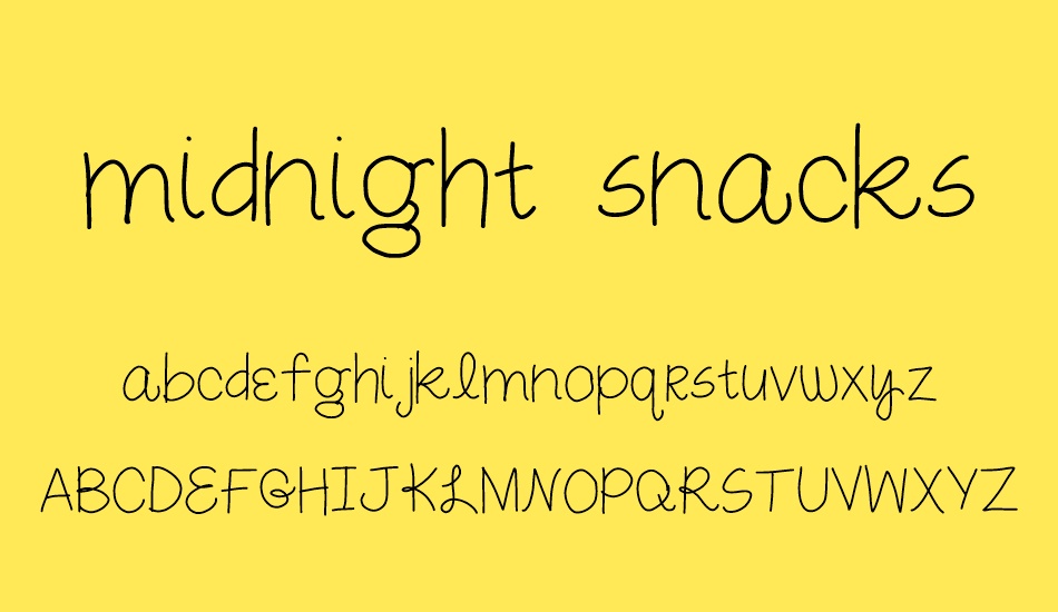 midnight snacks font