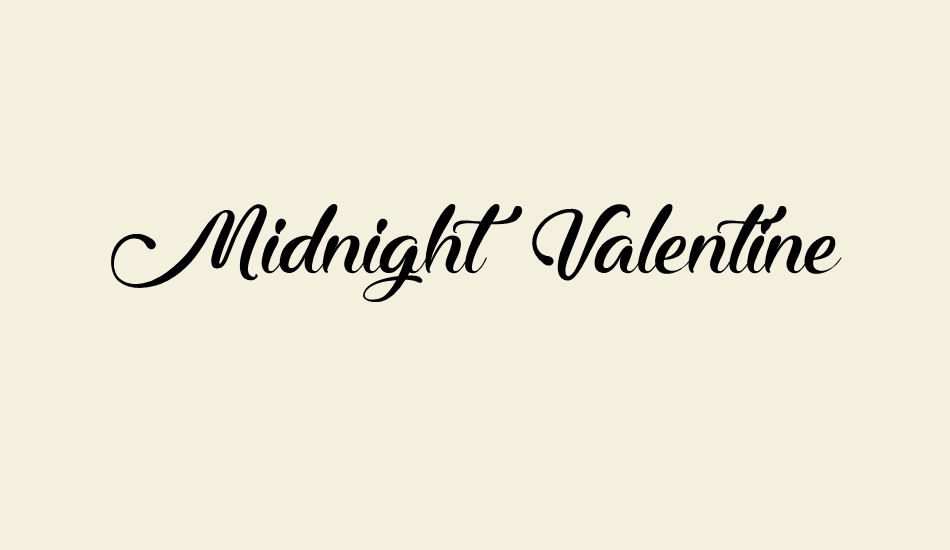 Midnight Valentine font big