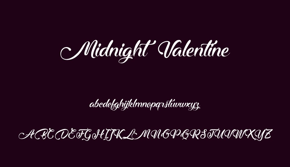 Midnight Valentine font