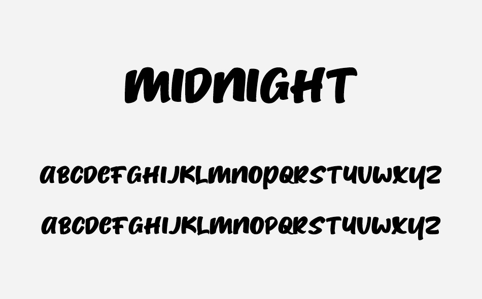 Midnight font