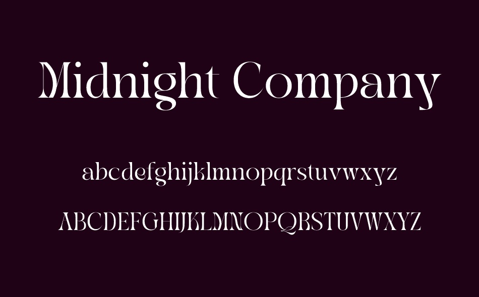 Midnight Company font