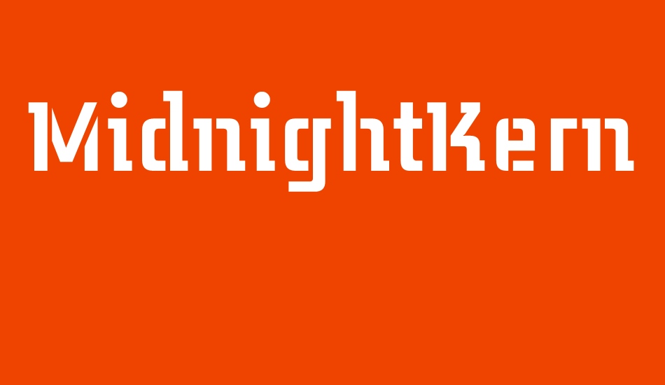 MidnightKernboyStencil font big