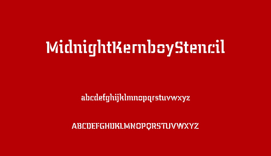 MidnightKernboyStencil font