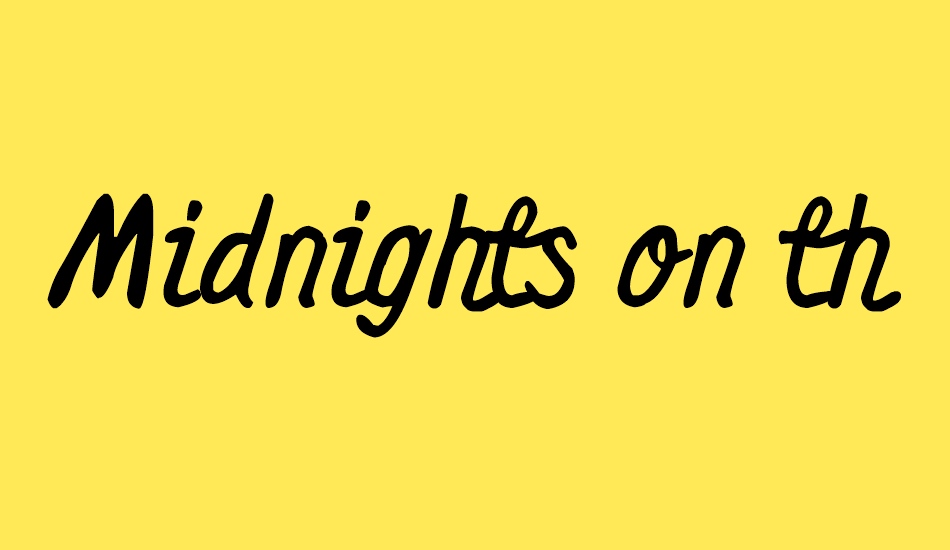 Midnights on the Shore font big