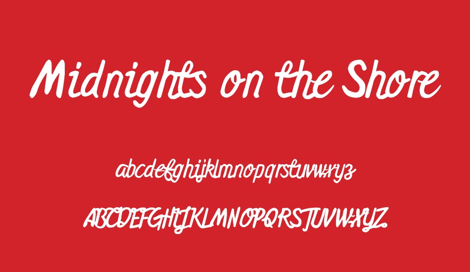 Midnights on the Shore font