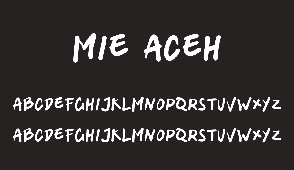 mie aceh font