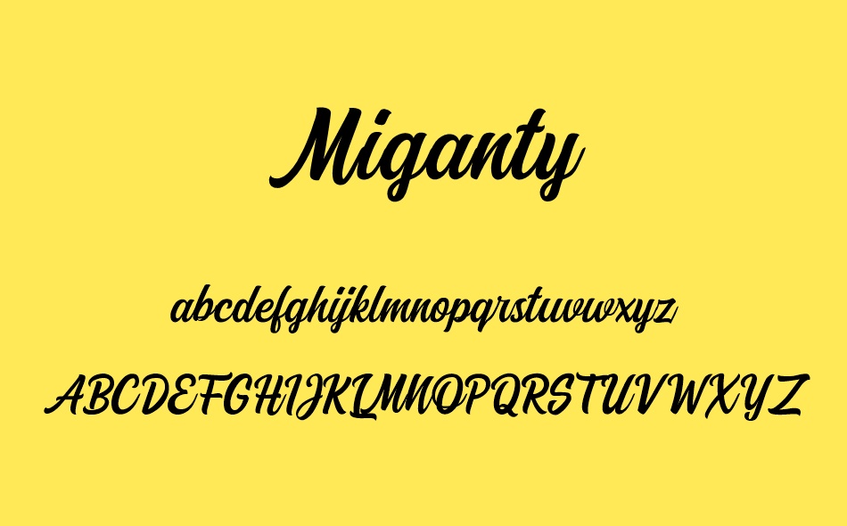 Miganty font