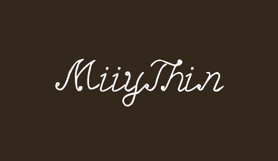 miiythin font big