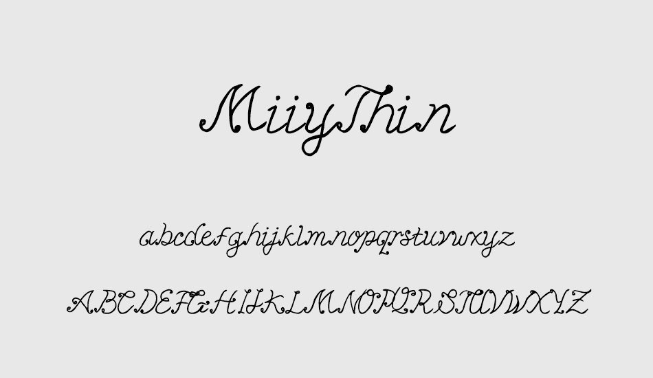 miiythin font