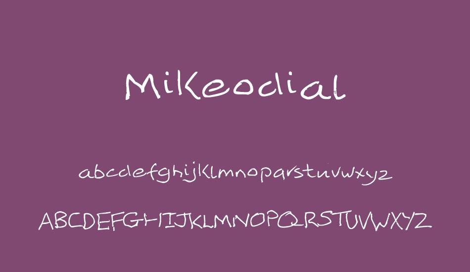 Mikeodial font