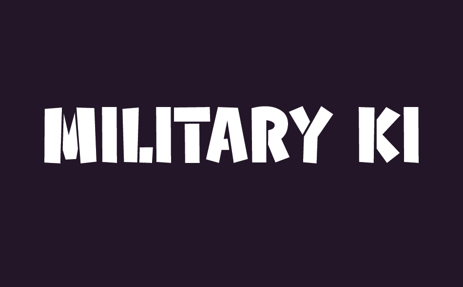 Military Kid font big