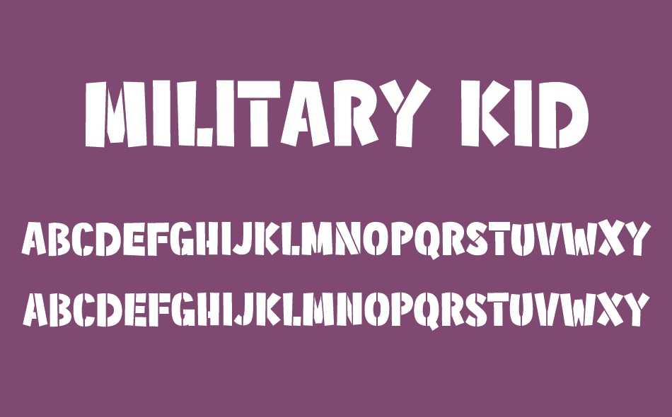 Military Kid font