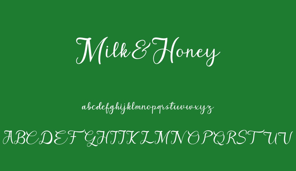 Milk&Honey font