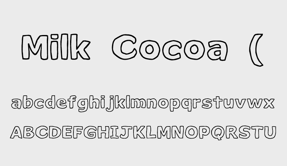 Milk Cocoa (sRB) font