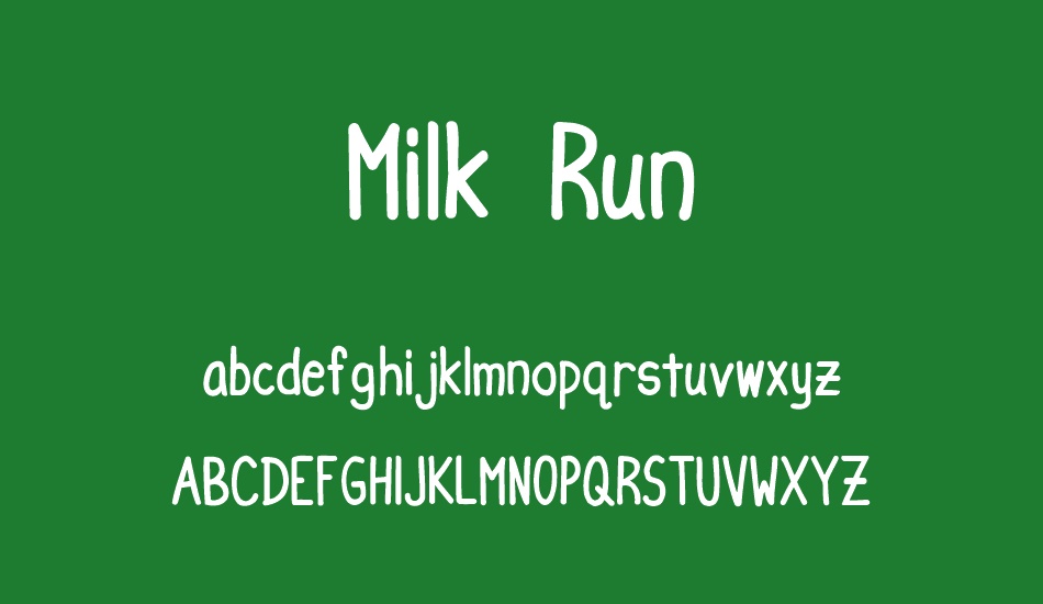 Milk Run font