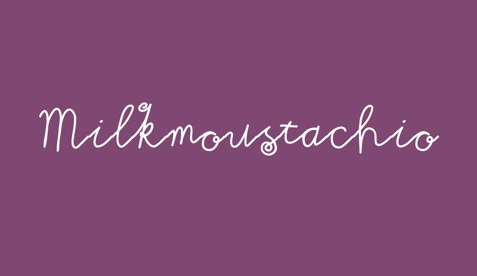 Milkmoustachio font big