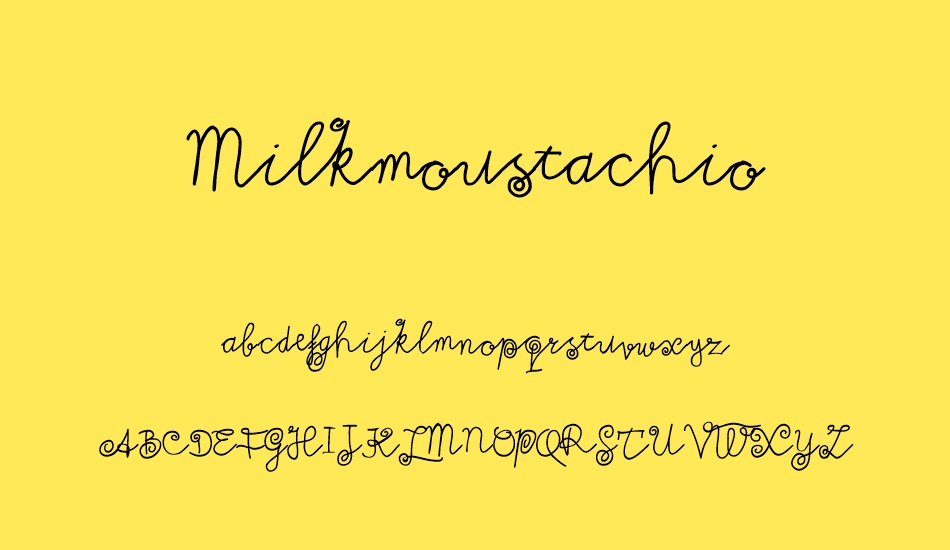 Milkmoustachio font