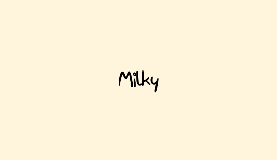 Milky font big