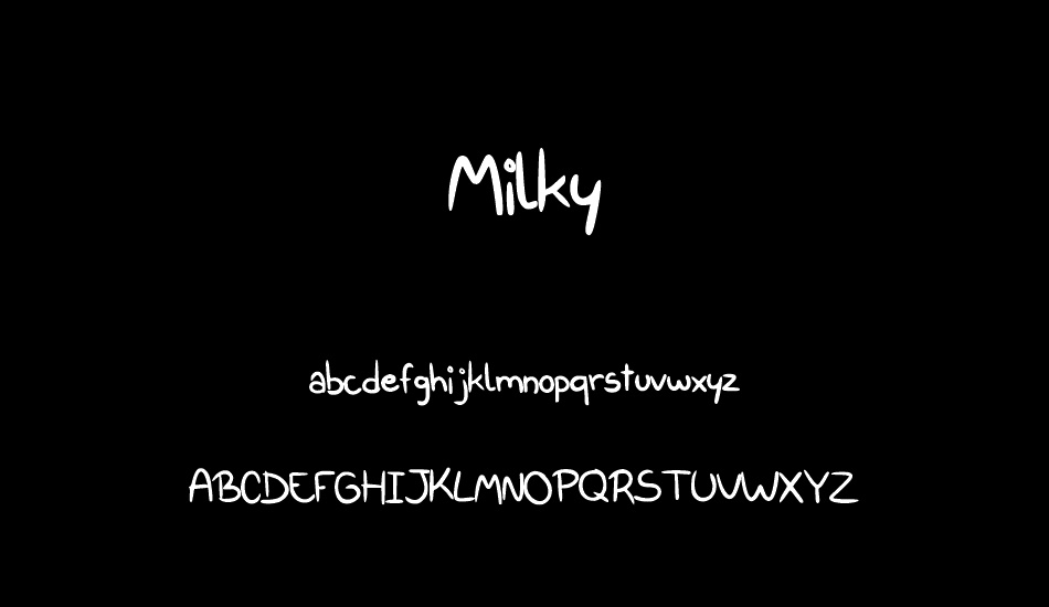 Milky font