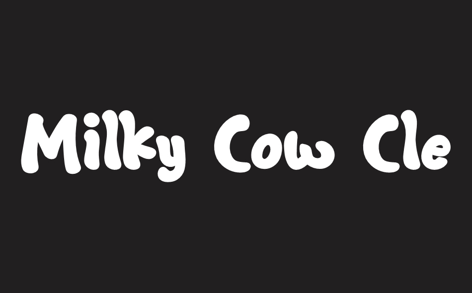 Milky Cow font big