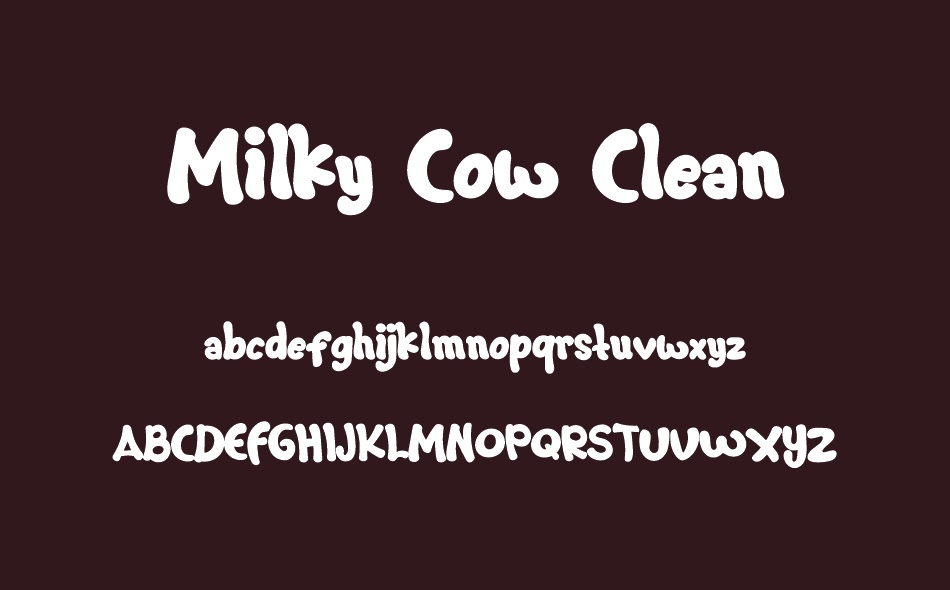 Milky Cow font