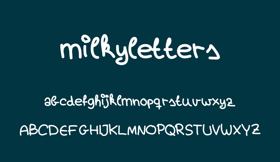 milkyletters font