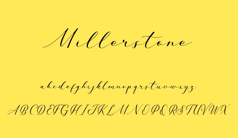 Millerstone DEMO font