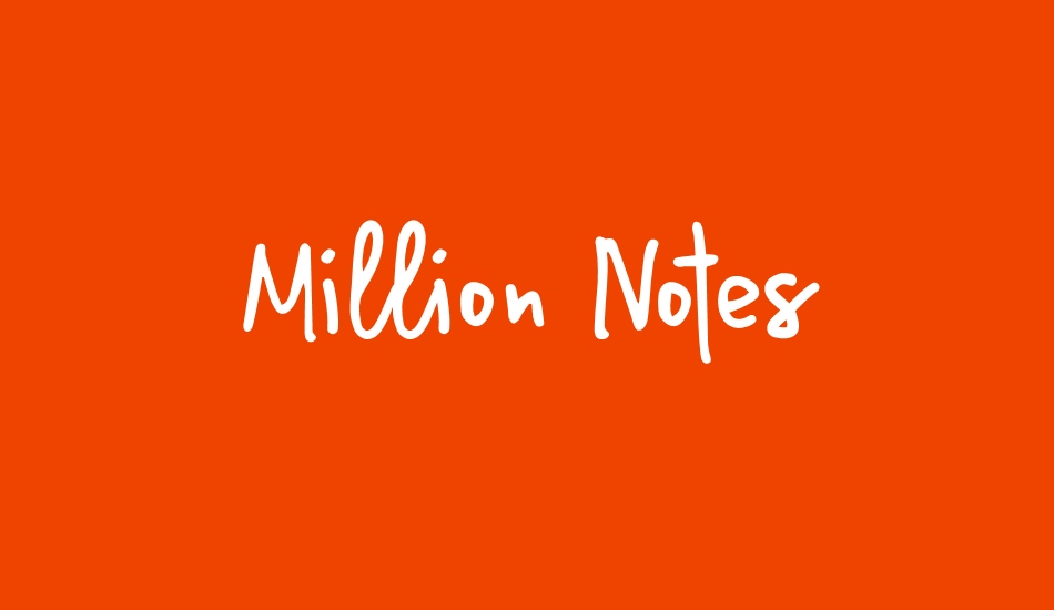 Million Notes font big