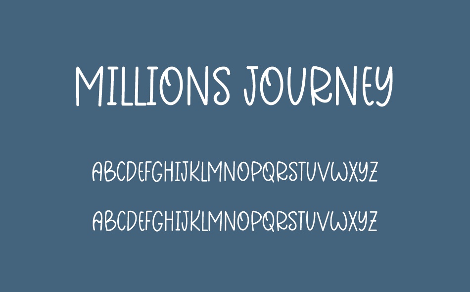 Millions Journey Script font