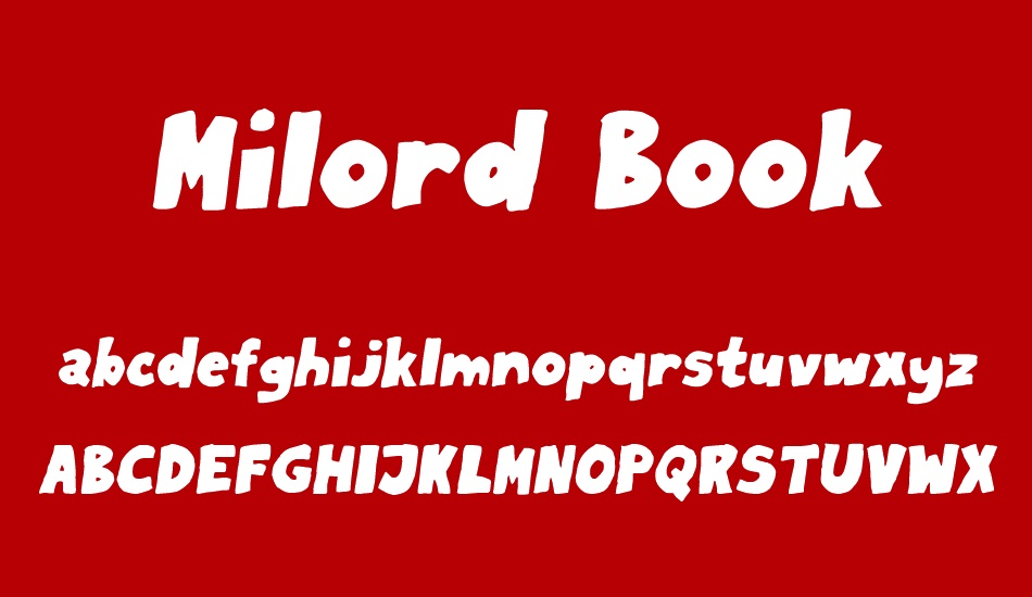 Milord Book font