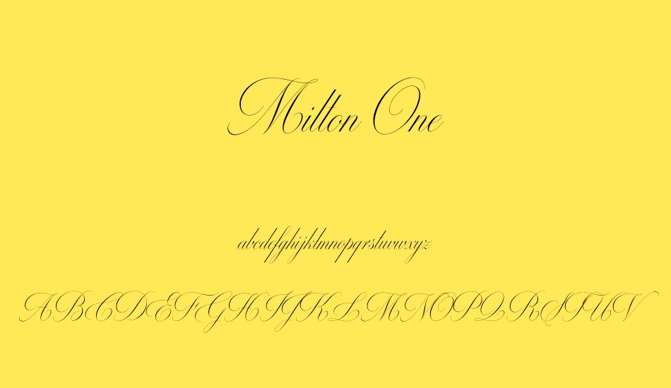 Milton One font