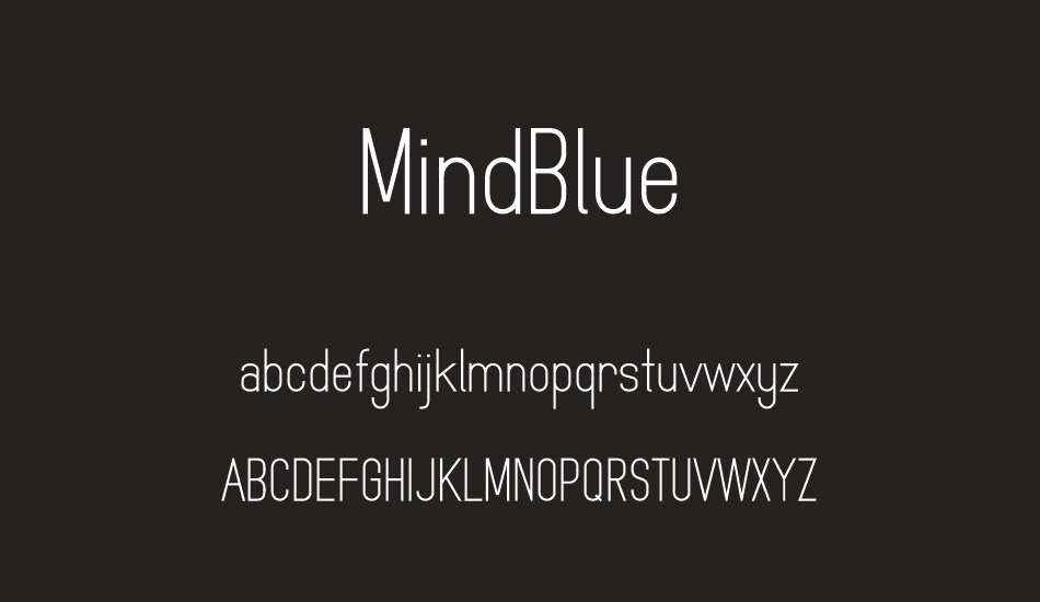 MindBlue font